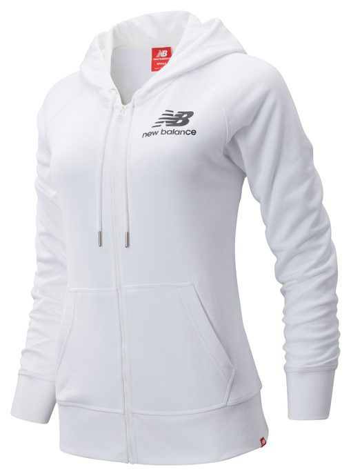 NEW BALANCE WJ91524WK - ESSE FZ HOODIE white