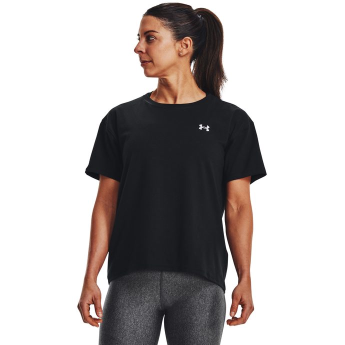 UNDER ARMOUR UA Esential Cttn Stretch Tee, Black