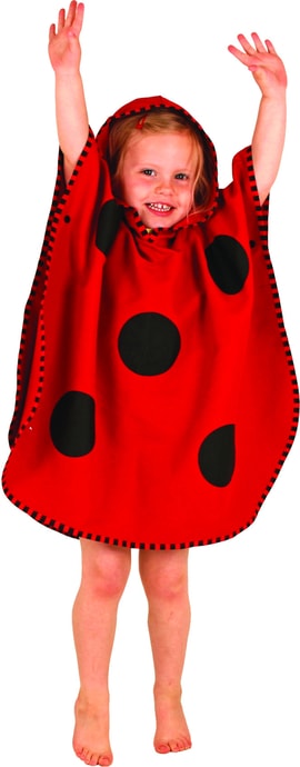 LITTLELIFE Animal Poncho Towel, ladybird medium