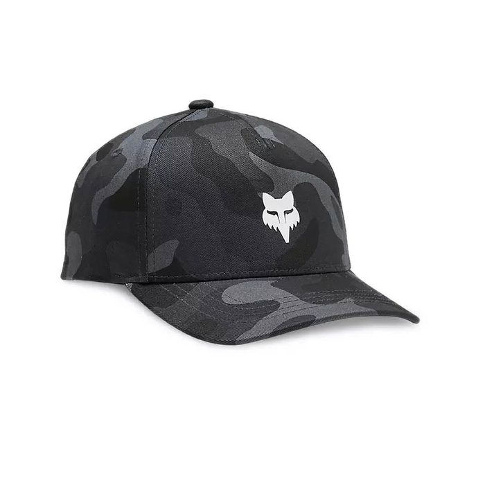 FOX Yth Fox Head Camo 110 Sb Hat, Black Camo