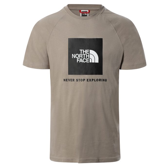 THE NORTH FACE M S/S RAGLAN REDBOX TEE - EU, Mineral Grey