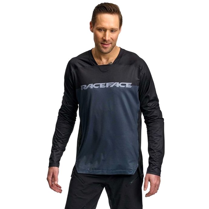 RACE FACE DIFFUSE long sleeve jersey, grey