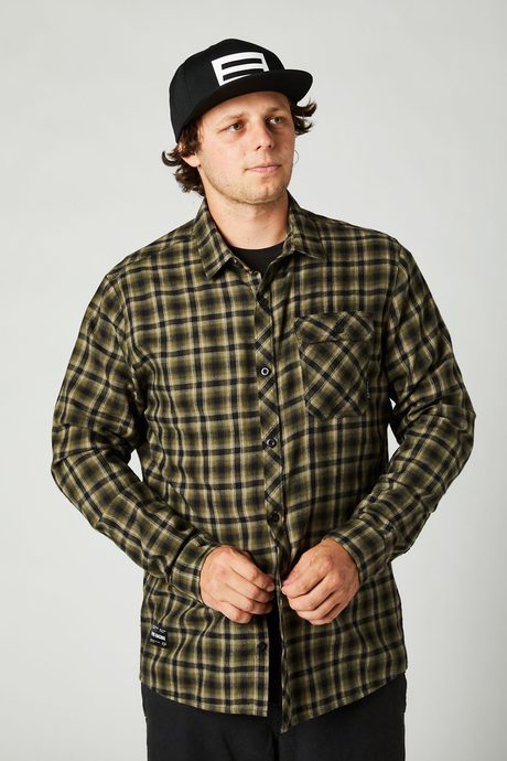 Reeves Ls Woven, Olive Green - men's shirt - FOX - 41.54 €