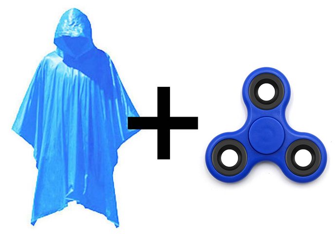 dárek Poncho pláštěnka + Fidget spinner