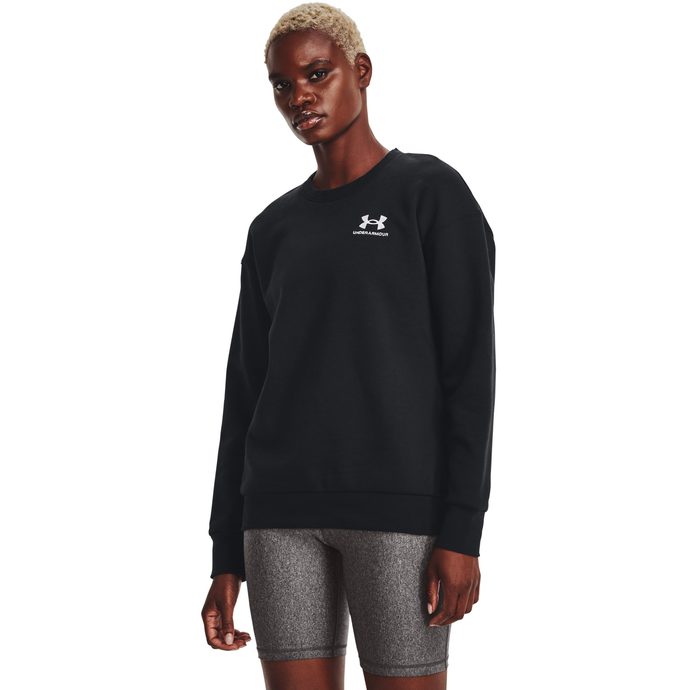 UNDER ARMOUR Essential Fleece Crew, Black