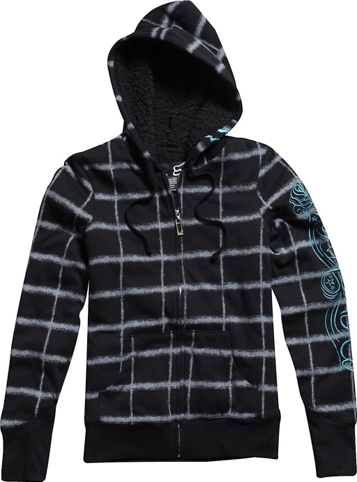 FOX 55074 001 FRAMED SHERPA Women's hoodie with zipper