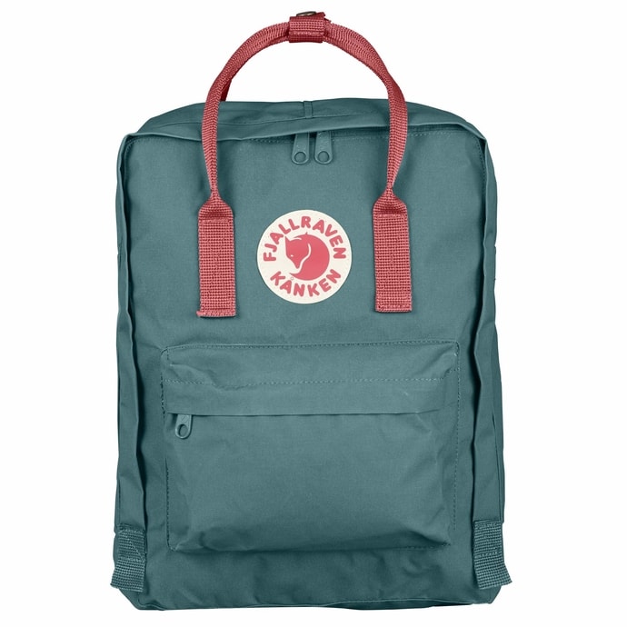 FJÄLLRÄVEN Kånken 16 Frost Green-Peach Pink