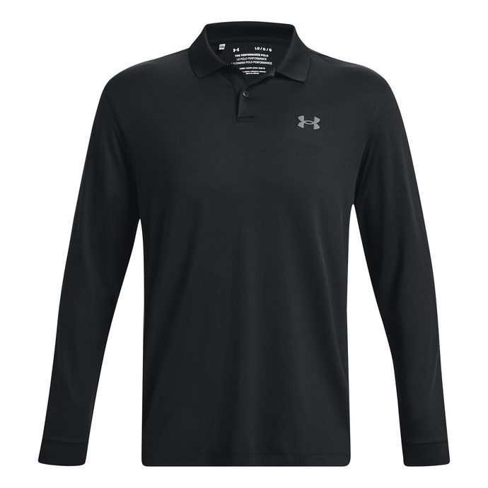 UNDER ARMOUR Performance 3.0 LS Polo-BLK