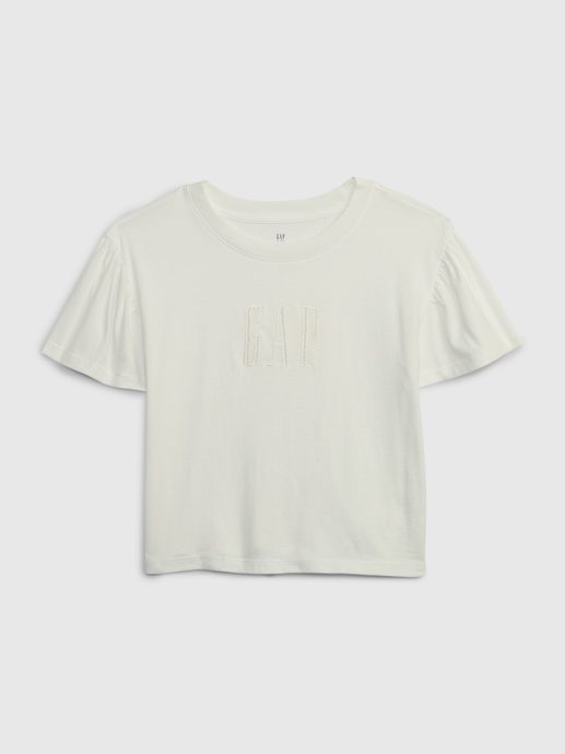 GAP 710431-02 Dětské tričko s logem Bílá