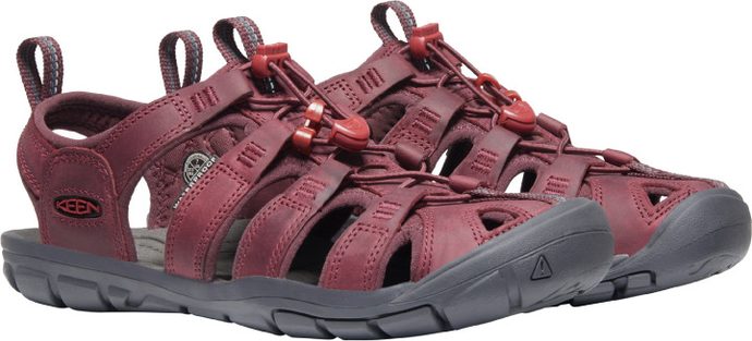 KEEN CLEARWATER CNX LEATHER WOMEN wine/red dahlia