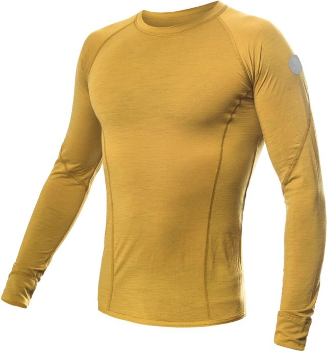 SENSOR MERINO AIR pánské triko dl.rukáv mustard