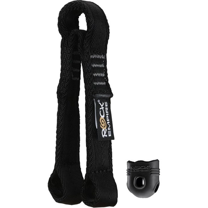 ROCK EMPIRE Lanyard Y PA 25mm Ferrata - 15cm+15cm černá