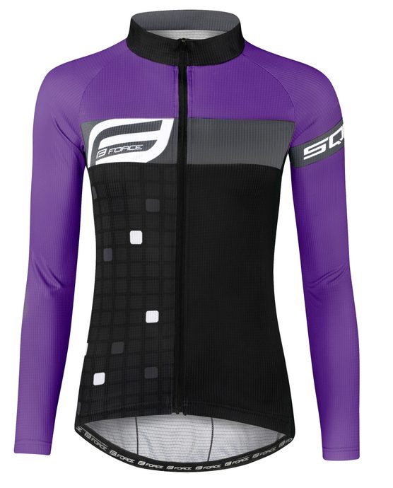 FORCE SQUARE women's long. sleeve, black and purple