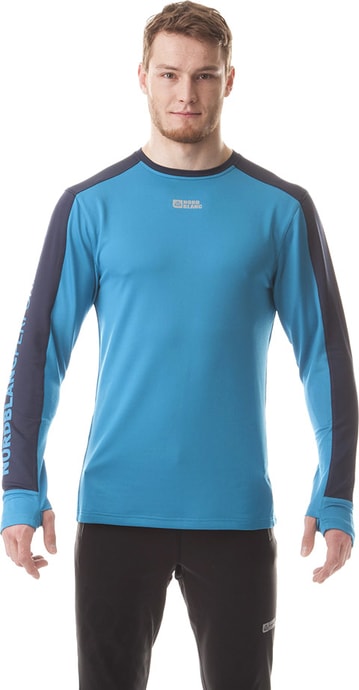 NORDBLANC NBFMF5893 SLING azure blue - men's nordic t-shirt with long sleeves action