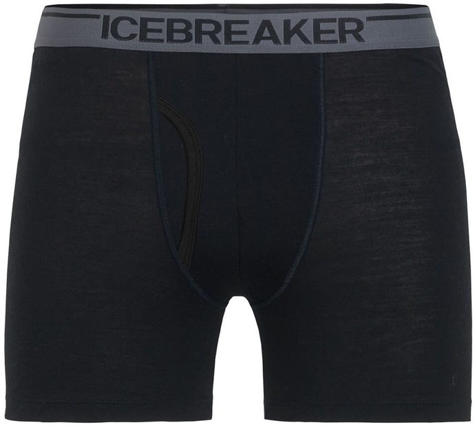 ICEBREAKER M Anatomica Boxers wFly BLACK