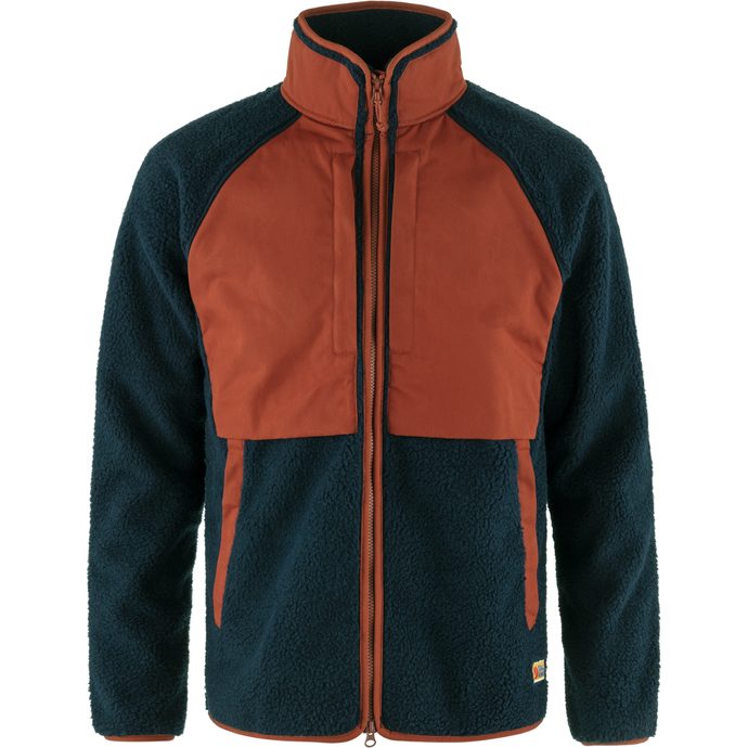 FJÄLLRÄVEN Vardag Pile Jacket M Navy-Autumn Leaf