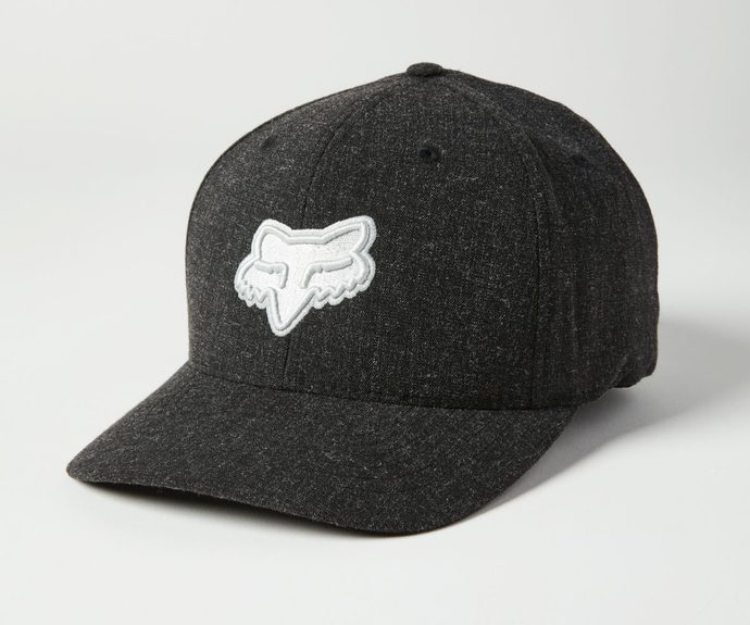 FOX Transposition Flexfit Hat, Black/Grey