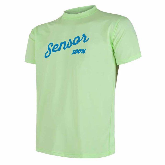 SENSOR COOLMAX FRESH PT LOGO men's shirt neck sleeve light green