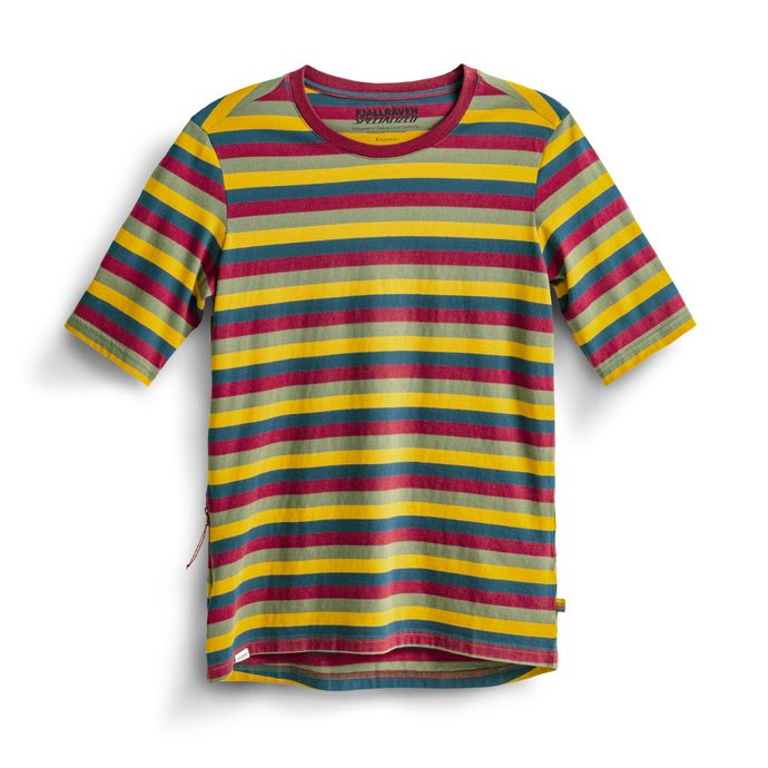FJÄLLRÄVEN S/F Cotton Striped T-shirt W, Flag Stripe