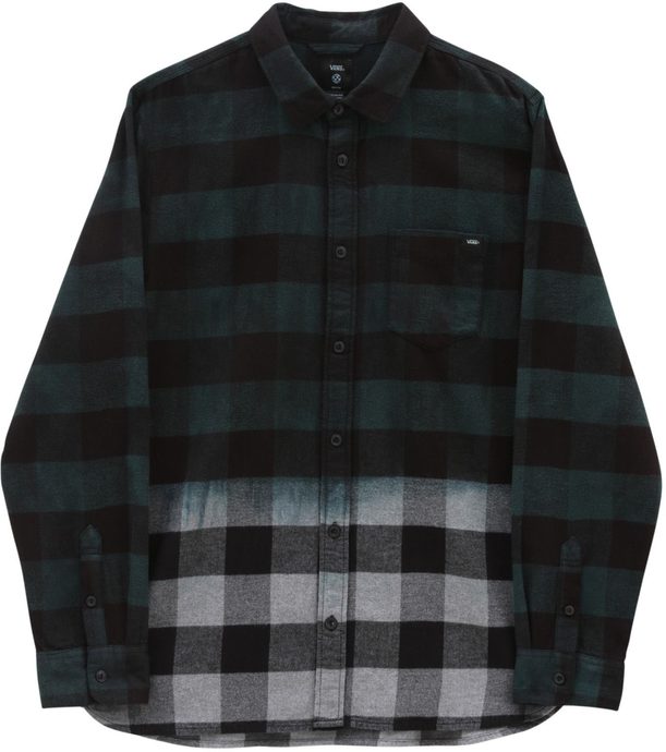 VANS PRINCETON LS WOVEN SHIRT, DEEP TEAL/PEWTER HEATHER