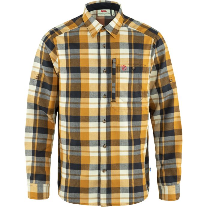 FJÄLLRÄVEN Fjällglim Shirt M Buckwheat Brown-Dark Navy