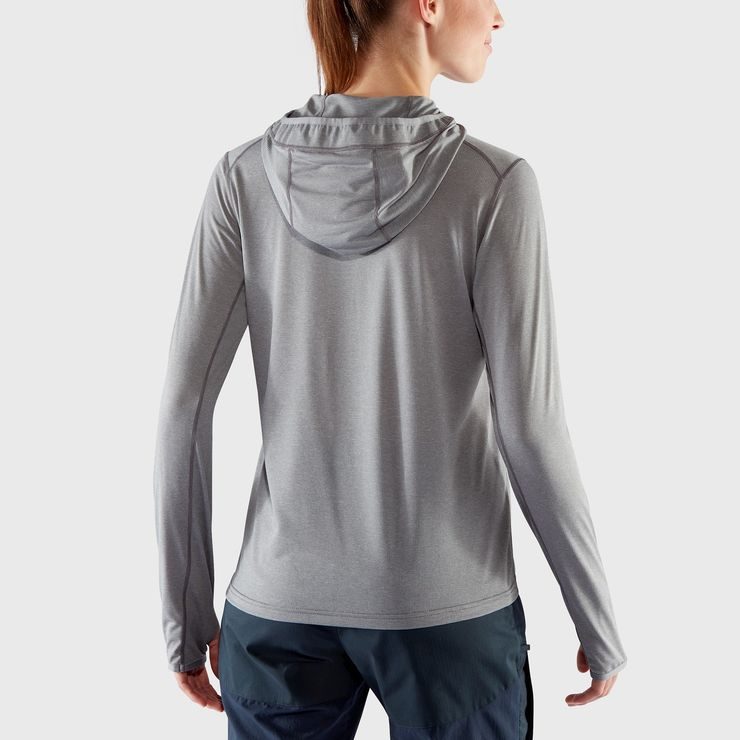 FJÄLLRÄVEN Abisko Sun-hoodie W Shark Grey