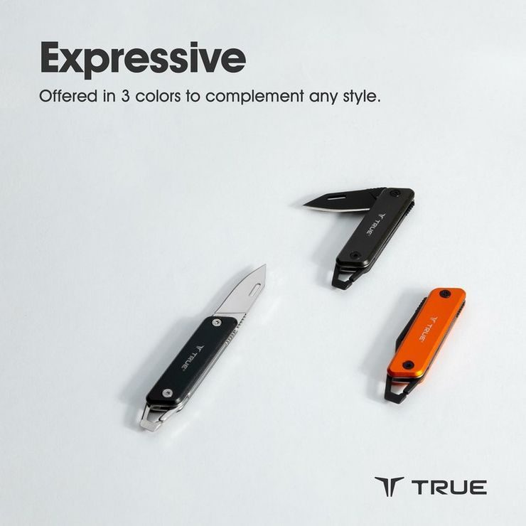 TRUE MODERN KEYCHAIN KNIFE grey