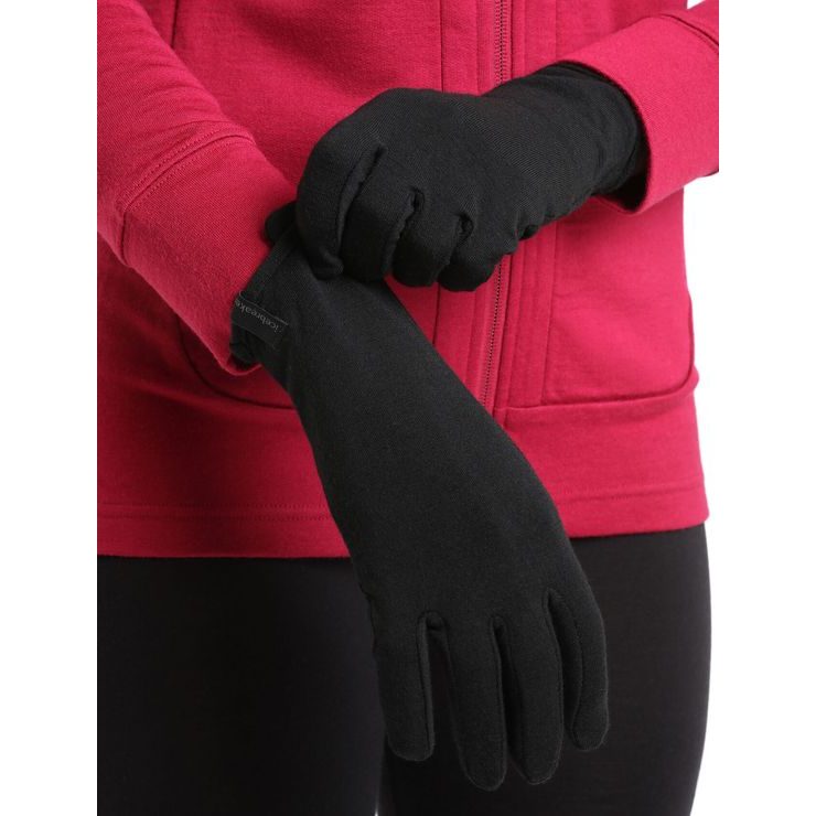 ICEBREAKER U 260 Tech Glove Liner, BLACK
