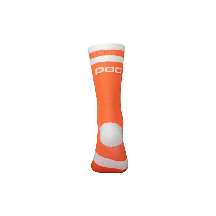 POC Lure MTB Sock Long Zink Orange/Hydrogen White