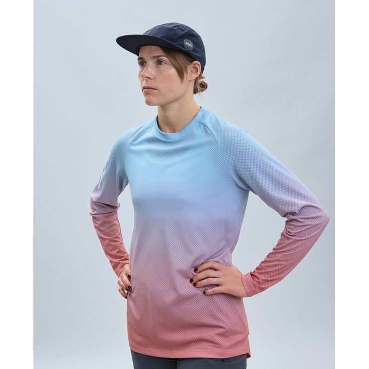 POC W's Essential MTB Lite LS Jersey, Gradient Rock Salt