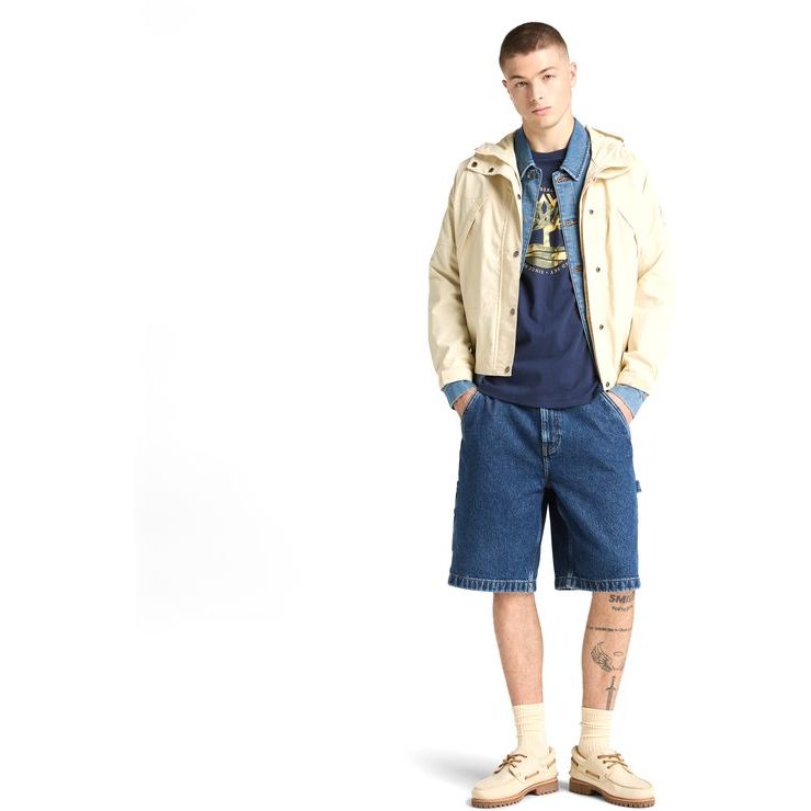 TIMBERLAND Tree Logo Lake House Graphic Tee Peacoat