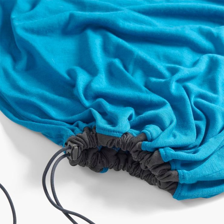 SEA TO SUMMIT Breeze Sleeping Bag Liner - Mummy w/ Drawcord Blue Atoll