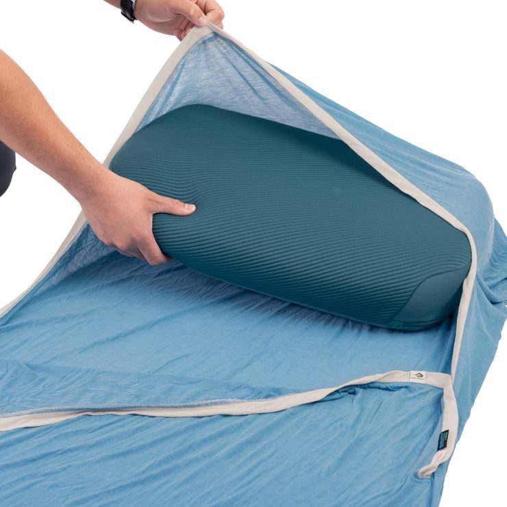 SEA TO SUMMIT Breeze Lightweight Liner Rectangular w/ Pillow Sleeve Cendre Blue
