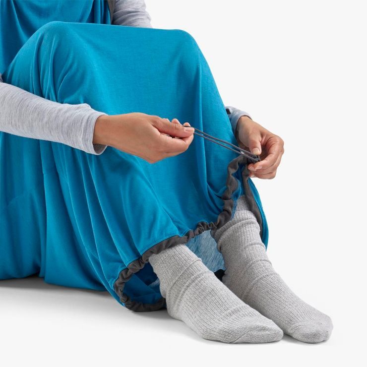 SEA TO SUMMIT Breeze Sleeping Bag Liner - Mummy w/ Drawcord Blue Atoll