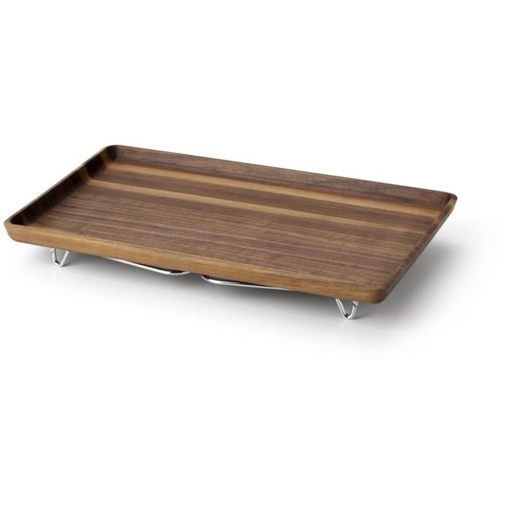 CONTINENTA Bed tray 53 cm walnut wood