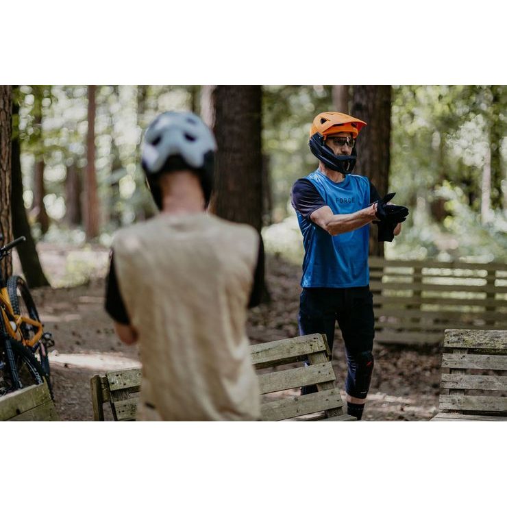 FORCE MTB RULES kr. rukáv, modrý
