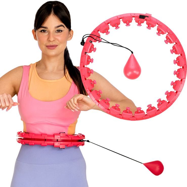 HMS Masážní hula hoop FH01 se závažím červená