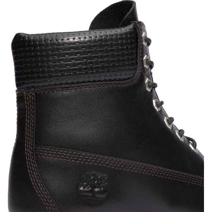 TIMBERLAND 6 Inch Premium WP Boot Black F Grain W Dk Brown