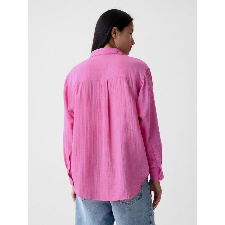 GAP 876065-05 Mušelínová košile oversize Růžová