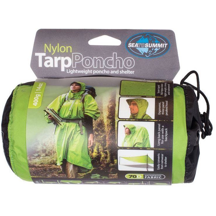 SEA TO SUMMIT Nylon 70D Tarp Poncho Green