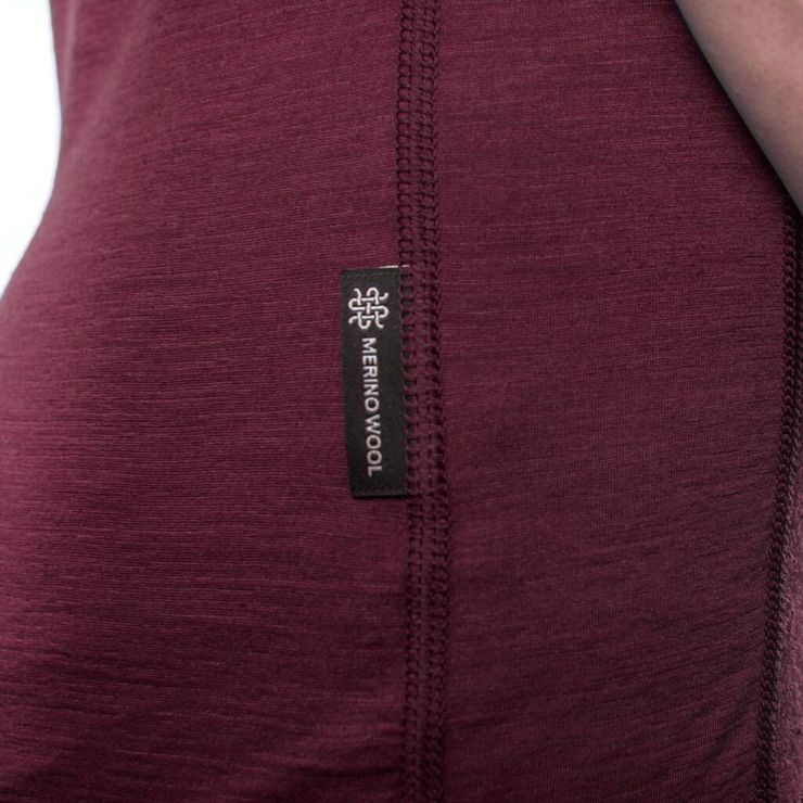 SENSOR MERINO AIR dámské triko kr.rukáv port red