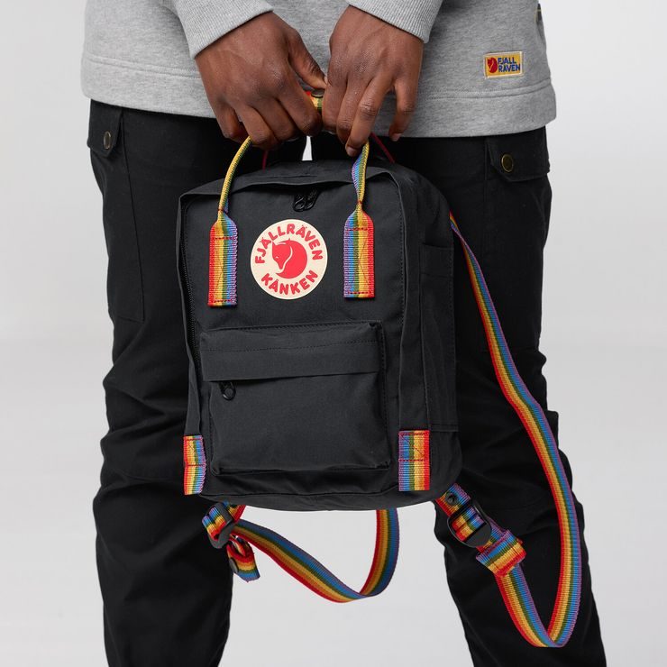 FJÄLLRÄVEN Kånken Rainbow Mini 7 Chalk Rose-Rainbow
