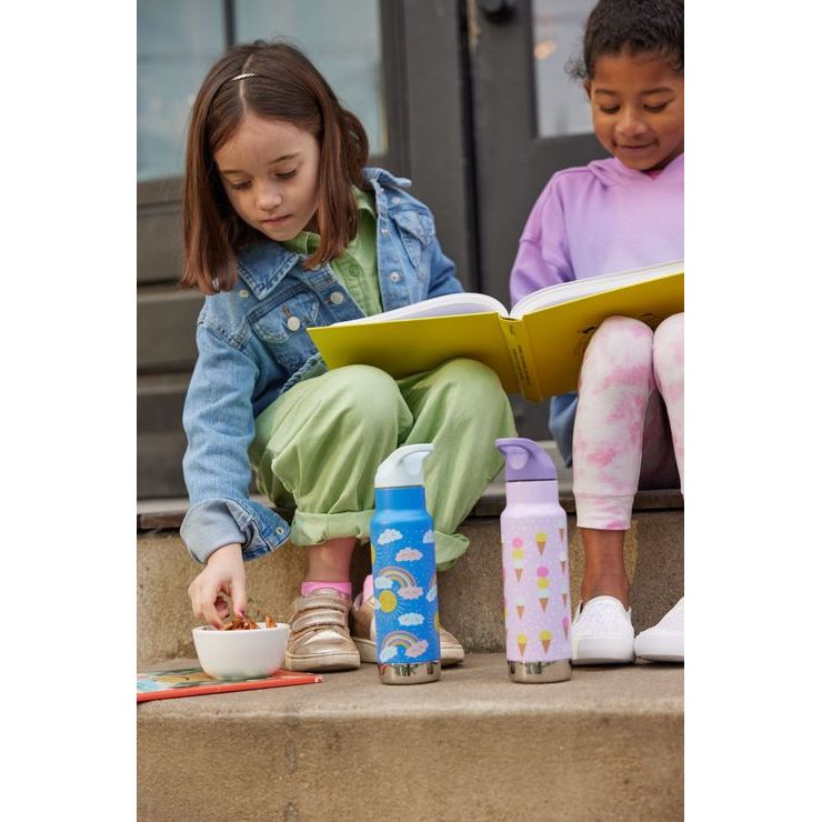 KLEAN KANTEEN Insulated Kid Classic Narrow 12oz (w/Flip Seal Sport Cap) - ice cream 355 ml