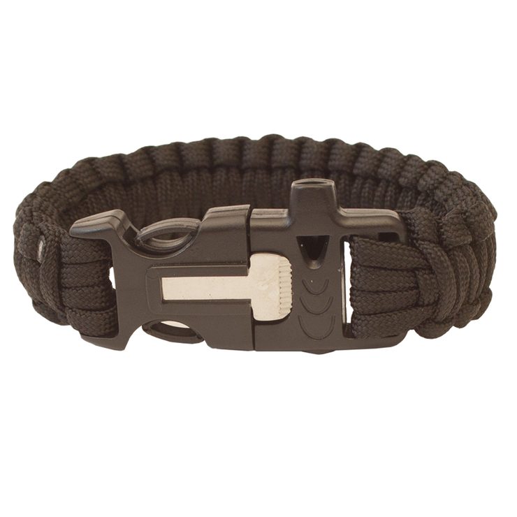 HIGHLANDER Paracord - trojzubec, píšalka, křesadlo černý