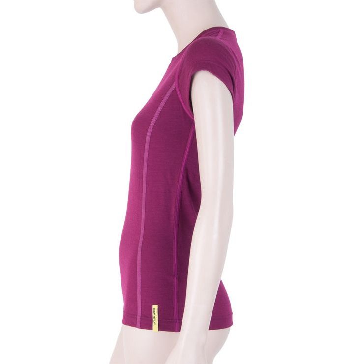 SENSOR MERINO ACTIVE dámské triko kr.rukáv lilla