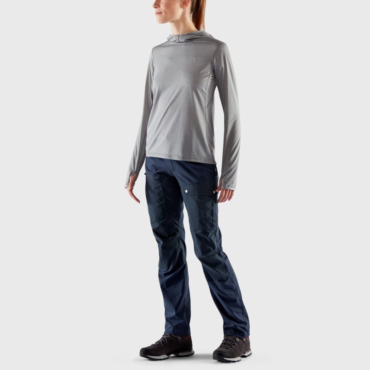 FJÄLLRÄVEN Abisko Sun-hoodie W Shark Grey