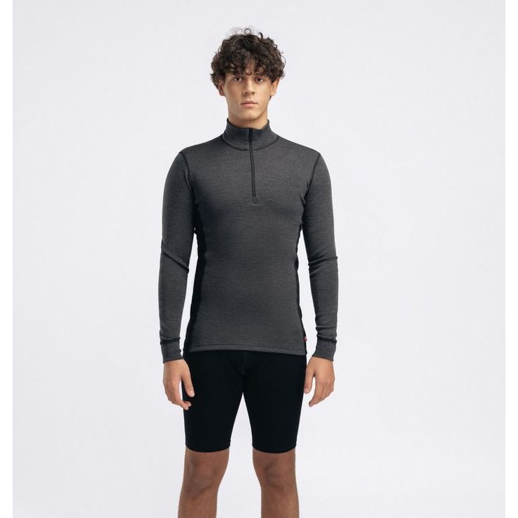 ACLIMA WarmWool mockneck M's Marengo/Jet Black