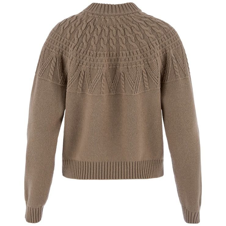 FJÄLLRÄVEN Övik Solid Jacquard Knit W Suede Brown
