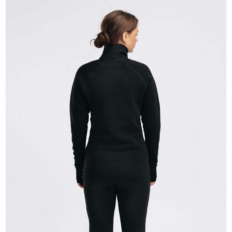 ACLIMA FleeceWool V2 Polo w/ zip W's Jet Black