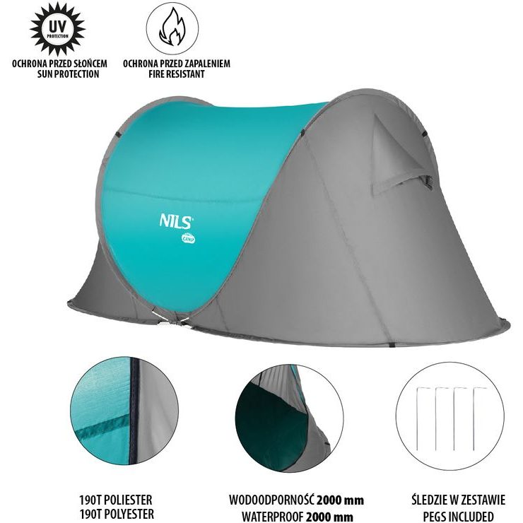 NILS Camp NC3743 tyrkysový